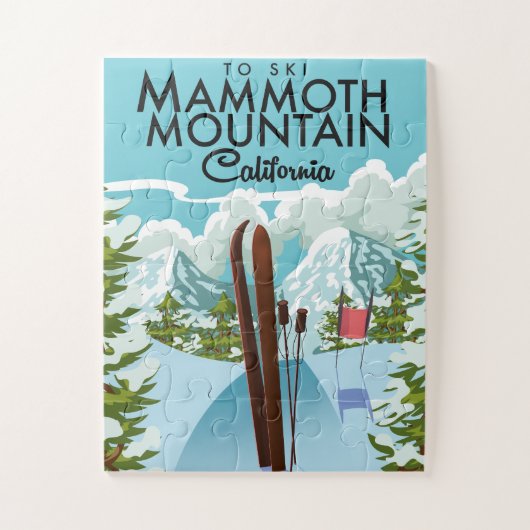 Puzzle Mammoth Mountain Californie pour skier (Vertical)