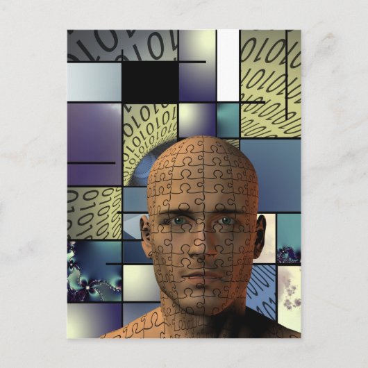 Puzzle Man Briefkaart (Voorkant)