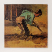 Puzzle Man Stooping with Stick, Spade de Vincent van Gogh (Vertical)