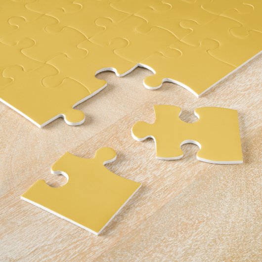Puzzle Man with Smiling Frog Head on Yellow AI Art (Côté)