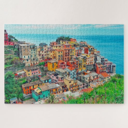 Puzzle Manarola Cinque Terre Italie Peinture côtière (Horizontal)