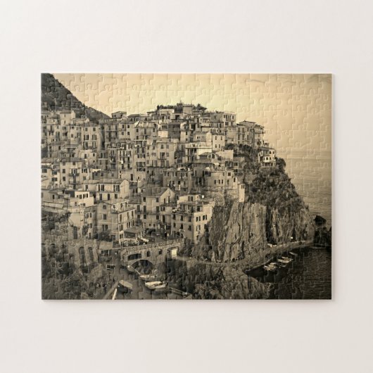 Puzzle Manarola in Sepia Tones - 11x14 - 252 pcs. (Horizontal)
