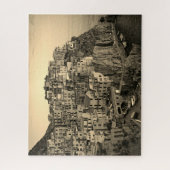 Puzzle Manarola in Sepia Tones - Italy - 16x20 - 520 pcs (Vertical)