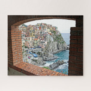 Puzzle Manarola, Italie - Vue Fenêtre - 16x20 - 520 pcs.