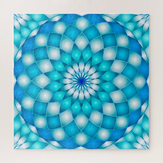 Puzzle Mandala Abstracte Lotus Flower Legpuzzel (Horizontaal)