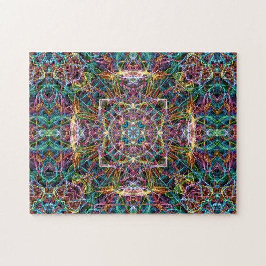 Puzzle Mandala Abstrait coloré (Horizontal)