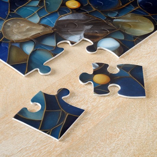 Puzzle Mandala Blue Gold (Côté)