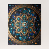 Puzzle Mandala Blue Gold (Vertical)