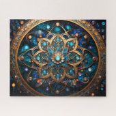 Puzzle Mandala Blue Gold (Horizontal)