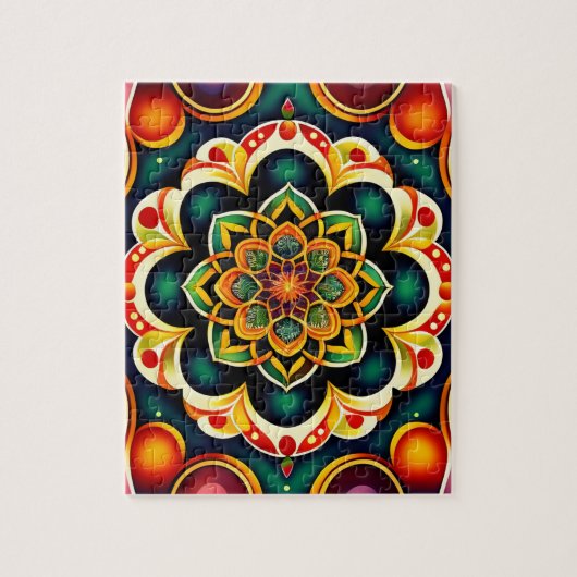 Puzzle Mandala coloré (Vertical)