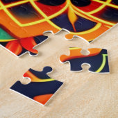 Puzzle Mandala coloré de style vitral (Côté)