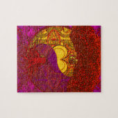 Puzzle Mandala de coeur en rouge (Horizontal)