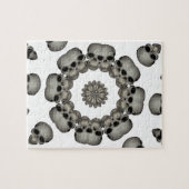 Puzzle Mandala de crâne humain effrayant (Horizontal)