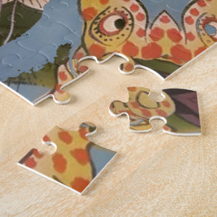 Puzzle Mandala de girafe à kaléidoscope : Art de safari a