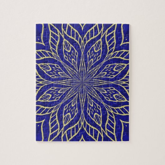 Puzzle Mandala de la Fleur Dorée (Vertical)