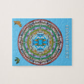 Puzzle Mandala de l'État du Connecticut (Horizontal)