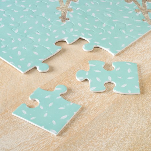 Puzzle Mandala de menthe et d'or (Côté)