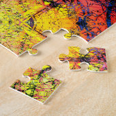 Puzzle Mandala de relaxation fractale coloré (Côté)