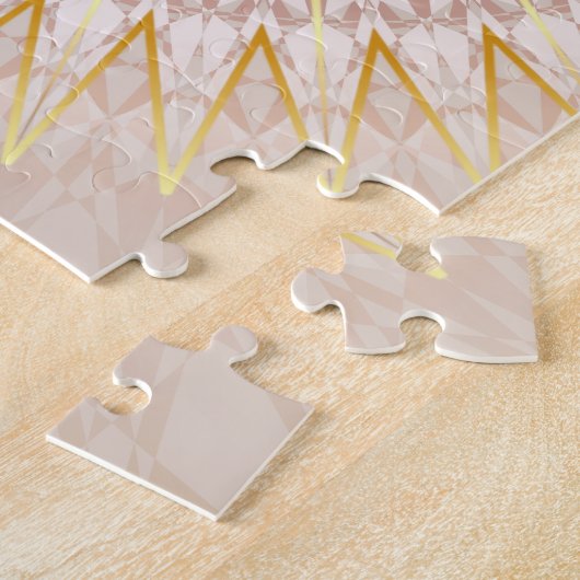 Puzzle Mandala d'or beige (Côté)