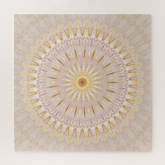 Puzzle Mandala d'or beige (Horizontal)