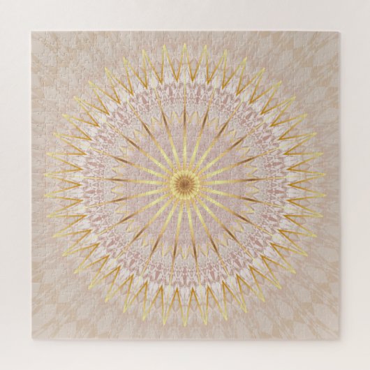 Puzzle Mandala d'or beige (Vertical)