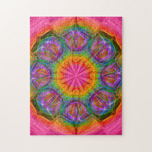 Puzzle Mandala en cristal rose Abstrait