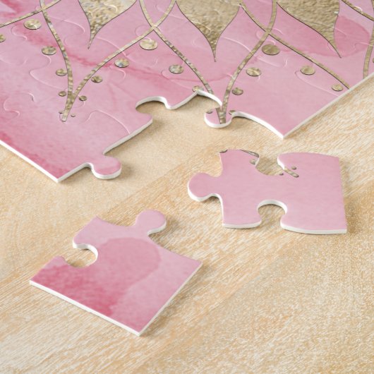 Puzzle Mandala en or moderne (Côté)