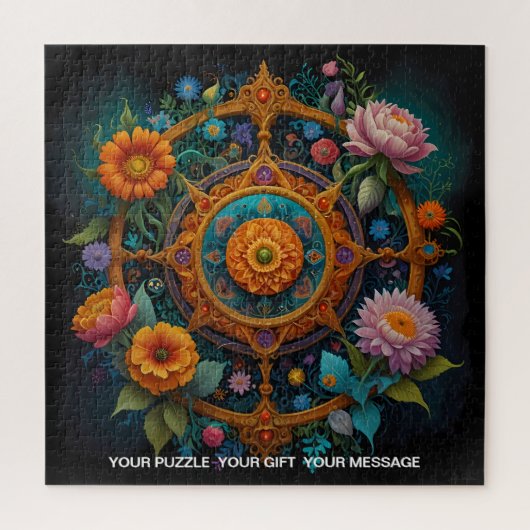 Puzzle Mandala floral d'Enchantement (Vertical)