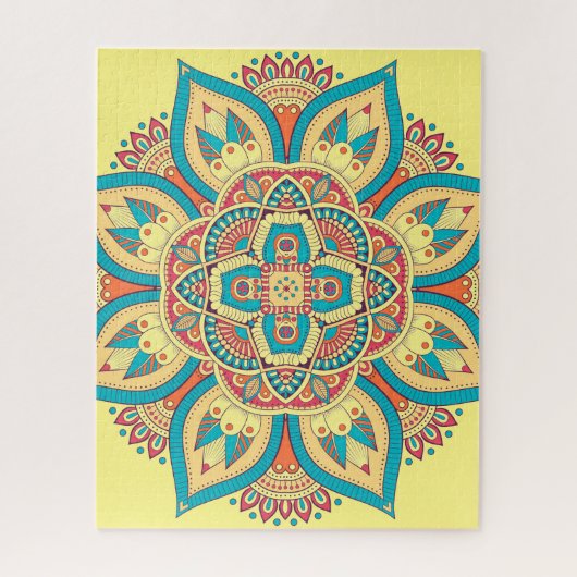 Puzzle Mandala motif coloré ethnie marocaine (Vertical)