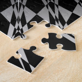 Puzzle Mandala noir argent (Côté)