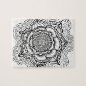 Puzzle Mandala noir et blanc (Horizontal)