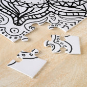 Puzzle Mandala noir et blanc (Côté)