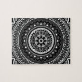 Puzzle Mandala noir et blanc (Horizontal)