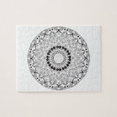 Puzzle Mandala. Patters noirs et blancs oriental (Horizontal)