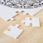 Puzzle Mandala. Patters noirs et blancs oriental (Côté)