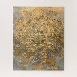 Puzzle Mandala personnalisées Embossées Élégant cadeau