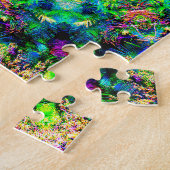 Puzzle Mandala psychédélique fortement coloré (Côté)