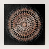 Puzzle Mandala rose Gold Black (Horizontal)