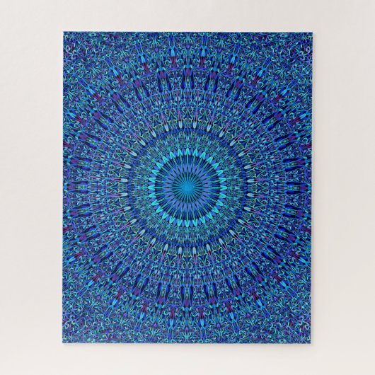 Puzzle Mandala spirituel bleu de jardin d'agrément (Vertical)