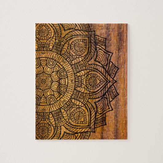 Puzzle Mandala sur le bois (Vertical)