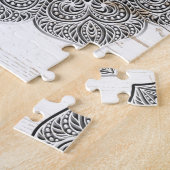 Puzzle Mandala sur le bois blanc (Côté)