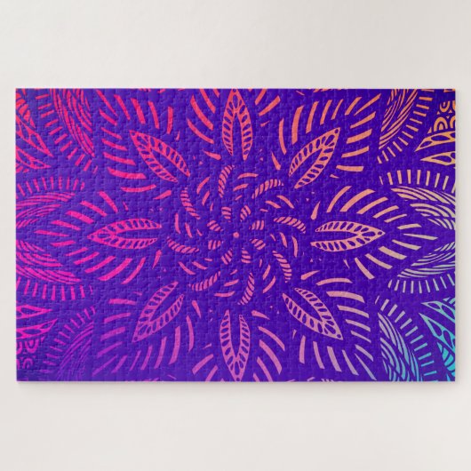 Puzzle Mandala Vibrant Design (Horizontal)