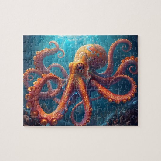 Puzzle Mandala vibrant octopus d'art (Horizontal)