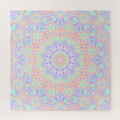 Puzzle Mandala violet orange et vert  (Horizontal)