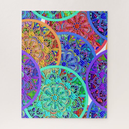 Puzzle Mandalas colorées | Style Boho (Vertical)