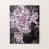 Puzzle Mandelbrot Set Art numérique fractal rose et noir (Vertical)