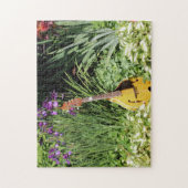 Puzzle Mandoline et jardin de fleurs d'iris  (Vertical)
