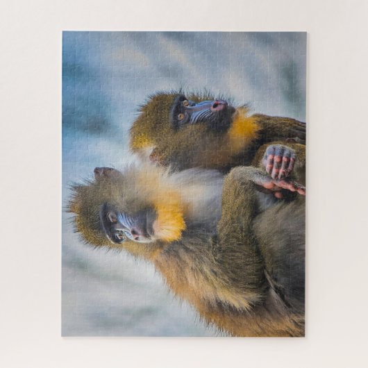 Puzzle Mandrill Singes. (Vertical)