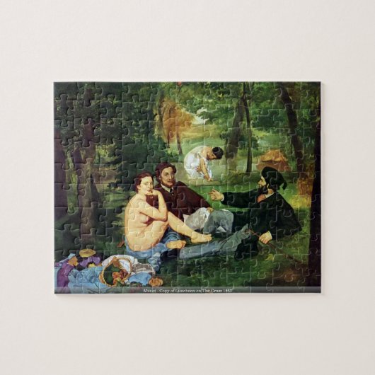 Puzzle Manet - copie de déjeuner sur l'herbe 1863 (Horizontal)