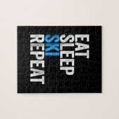 Puzzle Mangez Sleep Ski Répéter Ski Cadeau (Horizontal)